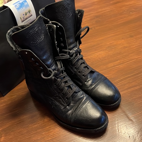 Chanel Black Combat Boots - Picture 4 of 17